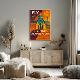 Vintage Syrian Travel Poster Explore Exotic Middle Eastern Heritage Travel Poster PosterGoat