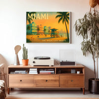 Miami Travel Poster Art Print The Magic City