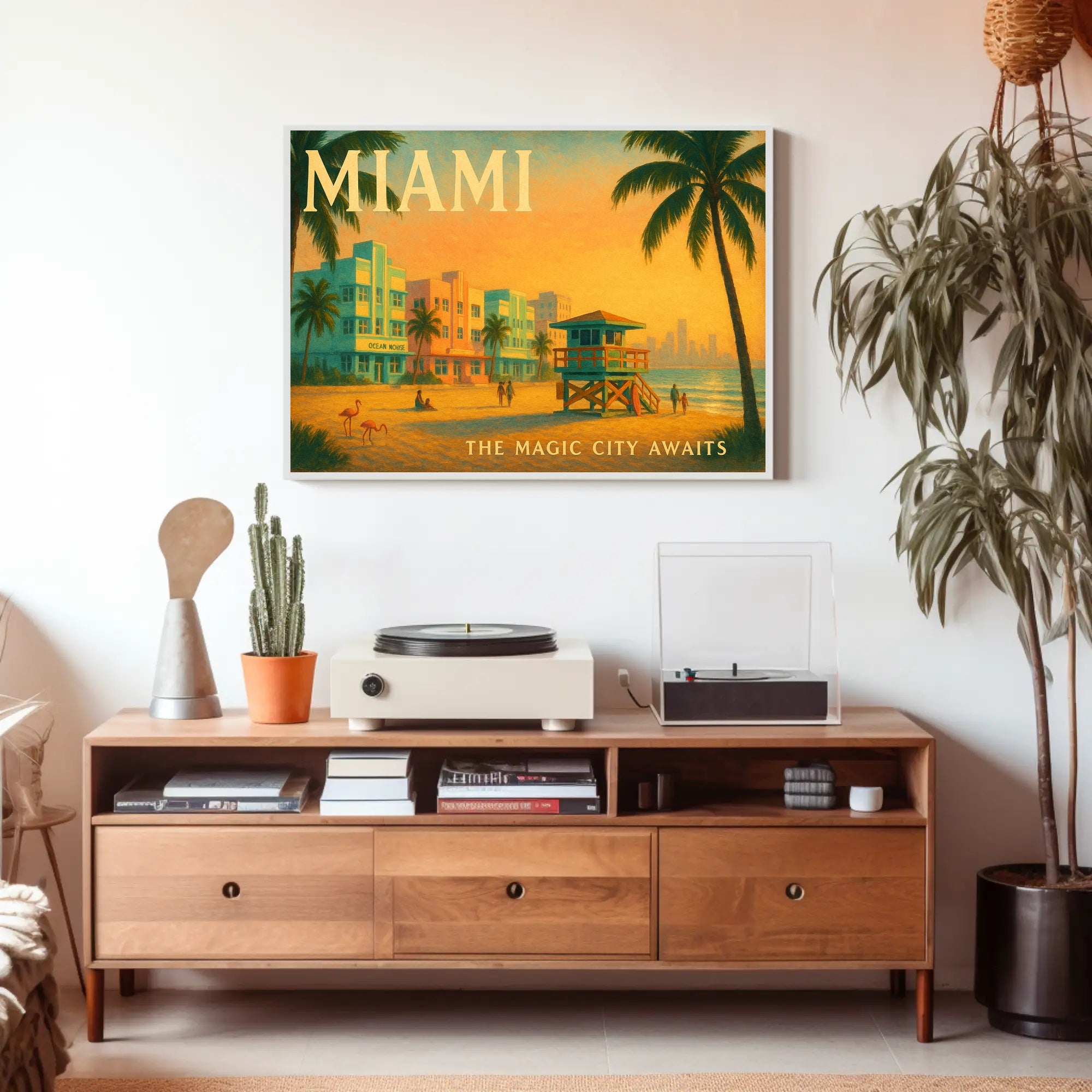 Miami Travel Poster Art Print The Magic City
