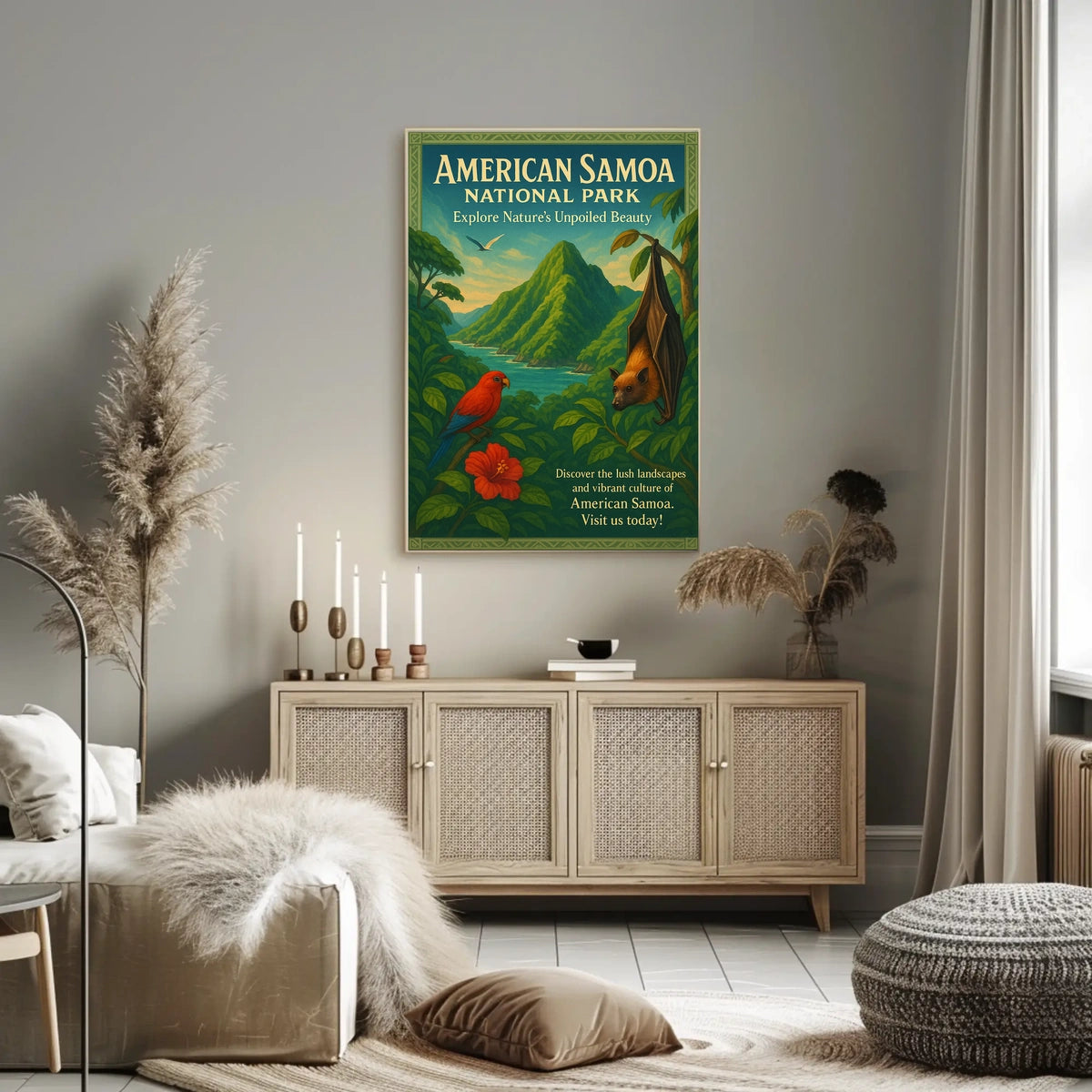 American Samoa National Park Vintage Poster Art