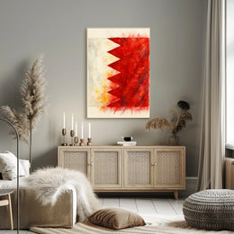 Abstract Bahrain Flag Abstract Poster