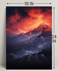 Majestic Mountain Sunrise Poster