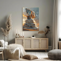 Futuristic Monument in Desert: Futuristic Sci-Fi Poster PosterGoat