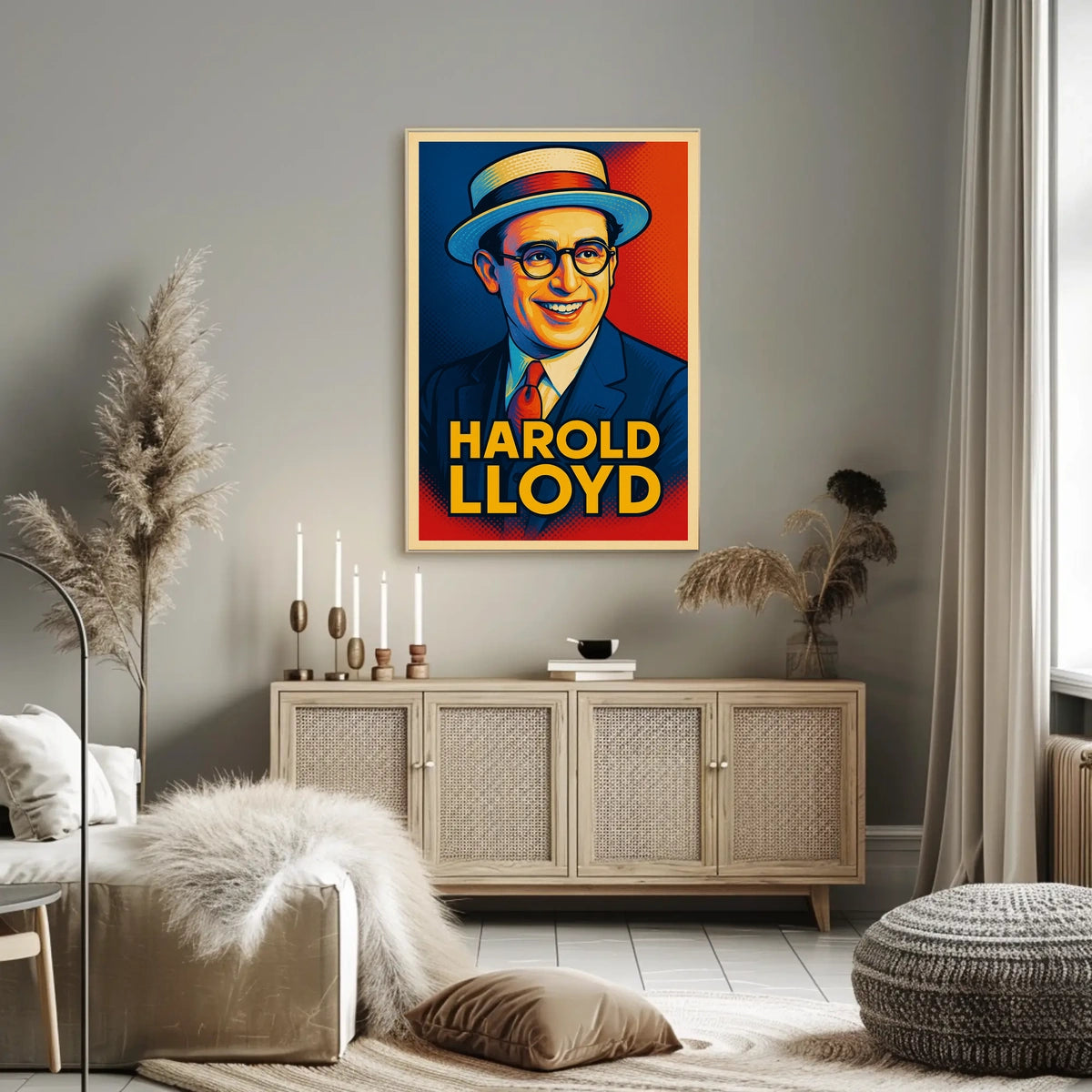 Harold Lloyd Iconic Comedian Poster