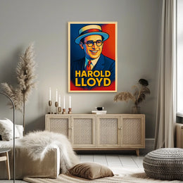 Harold Lloyd Iconic Comedian Poster