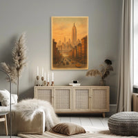 Vintage New York Cityscape Vintage Poster