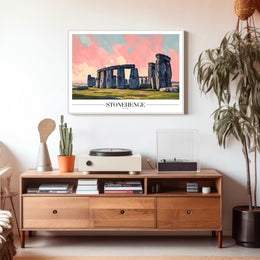 Stonehenge Modern Illustration Cultural or Heritage Poster