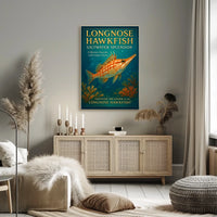 Longnose Hawkfish Saltwater Splendor Poster