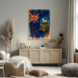 Union Jack And Sheep In Watercolor Poster