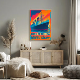 Long Beach, CA Home of the Queen Mary Poster