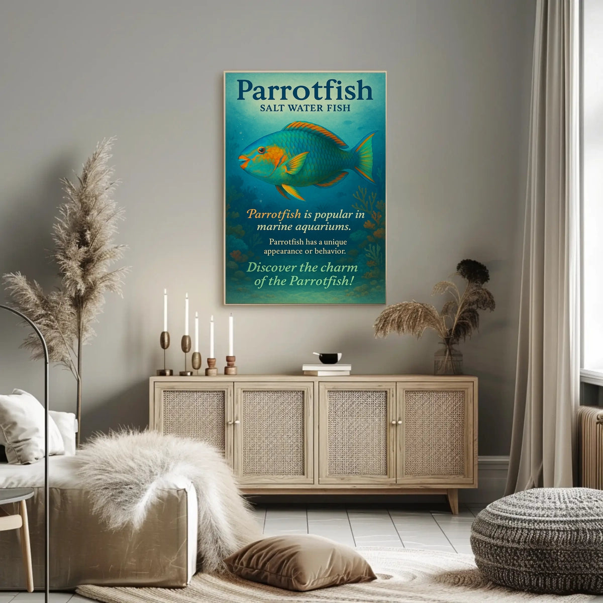 Discover the Charm of the Parrotfish Poster