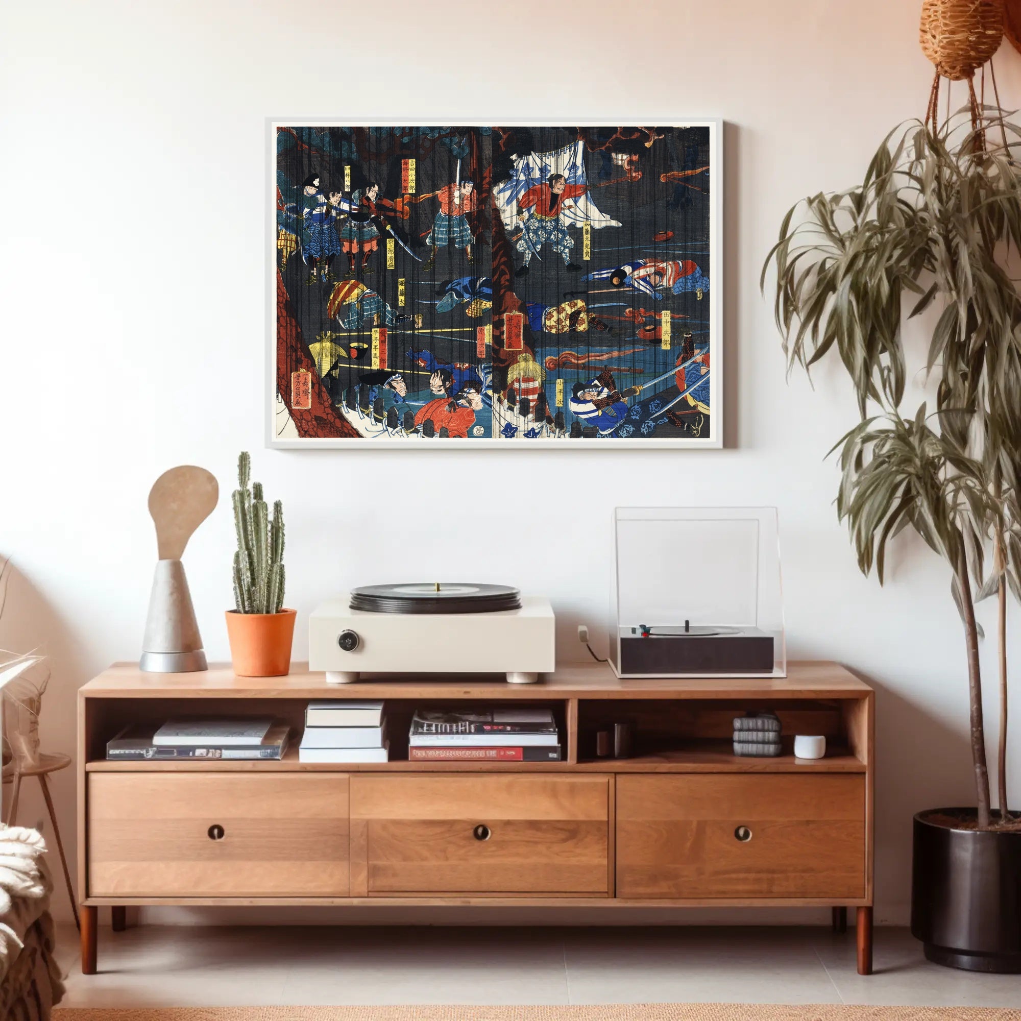 Samurai Battle Art Print: Cultural or Heritage Poster