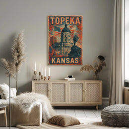 Topeka, Kansas A Vintage Tribute Poster