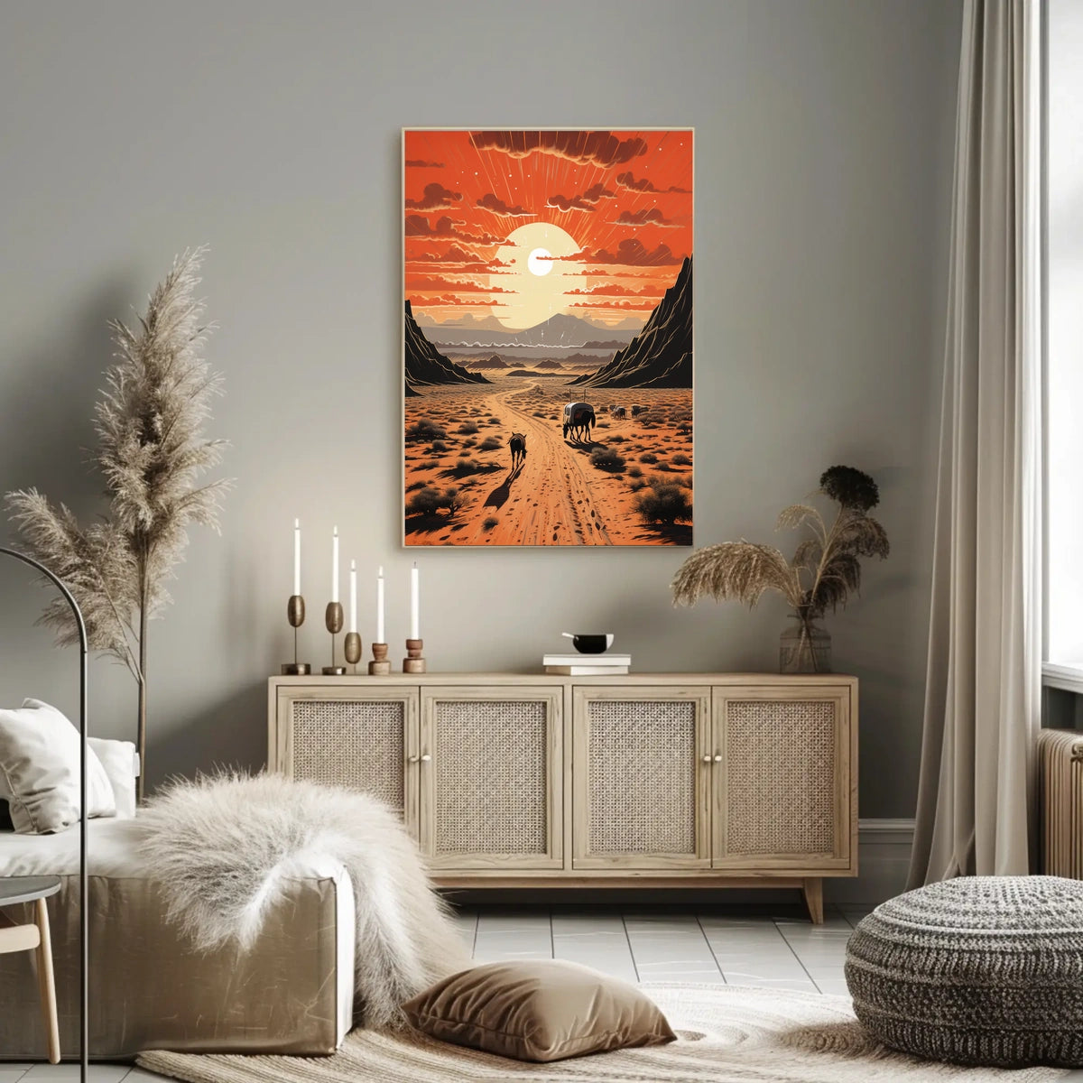 Desert Adventure in Vintage Western Travel Poster