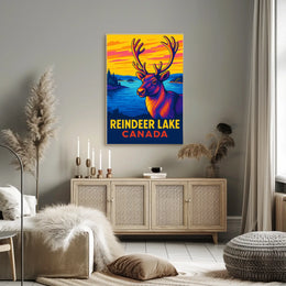 Reindeer Lake Canada Poster