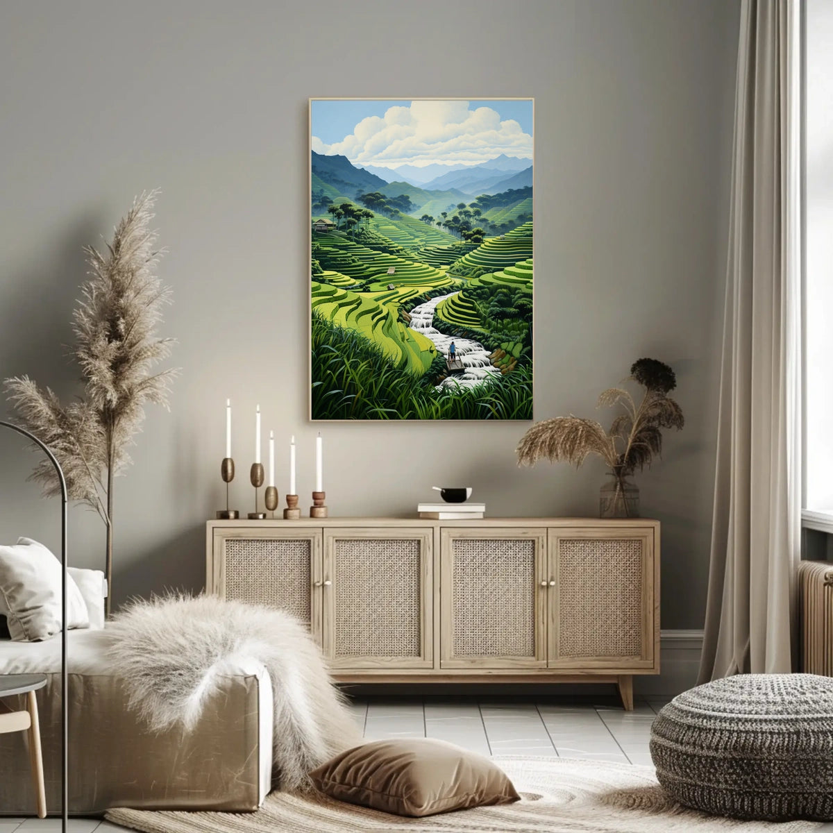 Serene Terraced Landscapes Poster