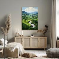 Serene Terraced Landscapes Poster
