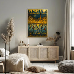 Cleveland Lakefront Glow Poster