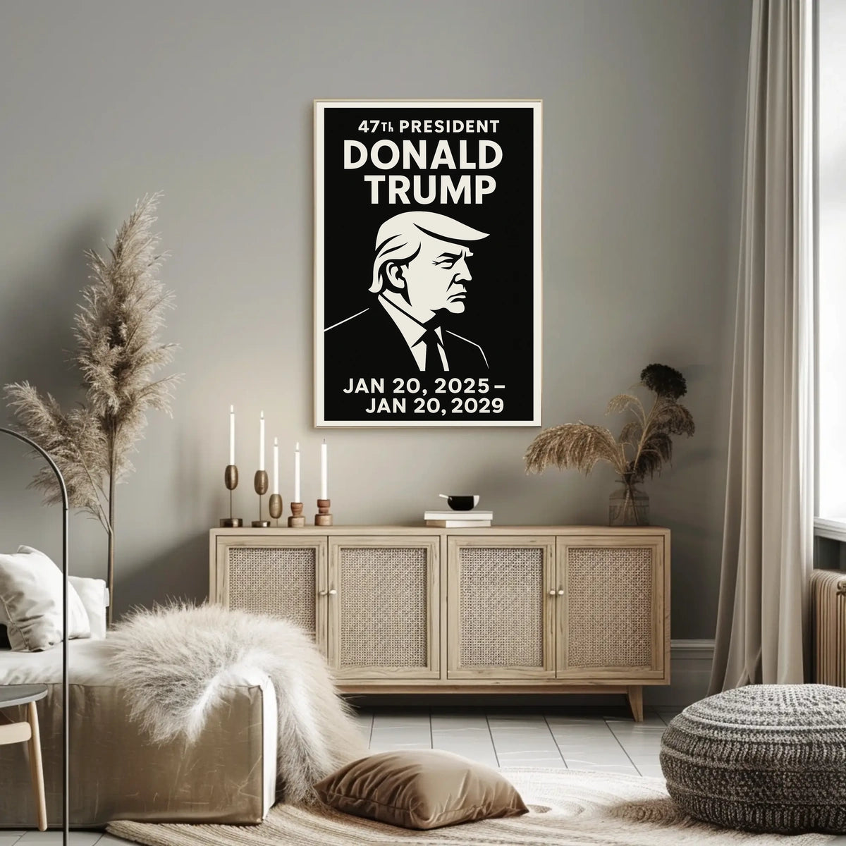 Donald Trump Legacy Power Minimalist Patriotic Iconic Leader Portrait Bold Timeless Poster