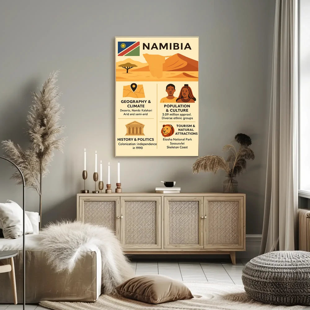 Namibia's Natural Wonders Travel Poster
