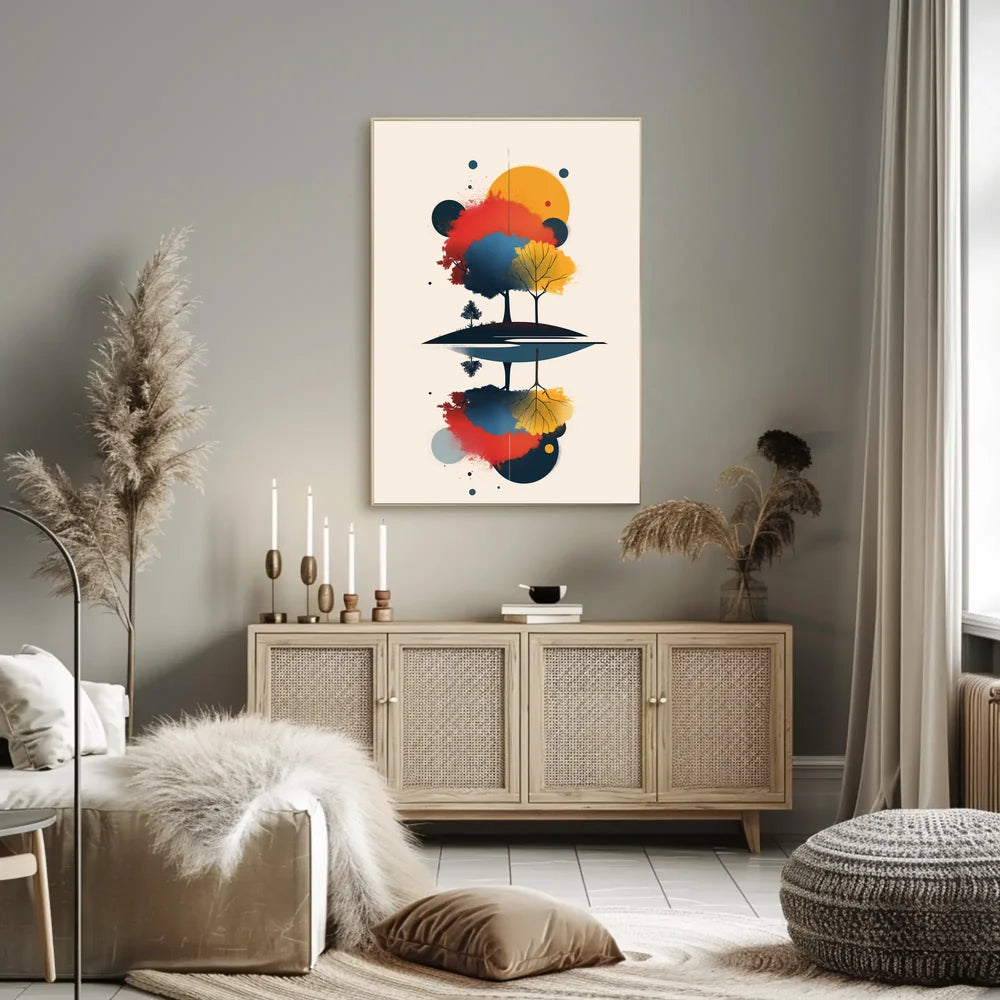 Vibrant Nature-Inspired Abstract Art Poster