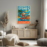 Coastal Christmas Sydney Harbour Yuletide Dream Decor Lovers Wanderlust Iconic Wall Poster