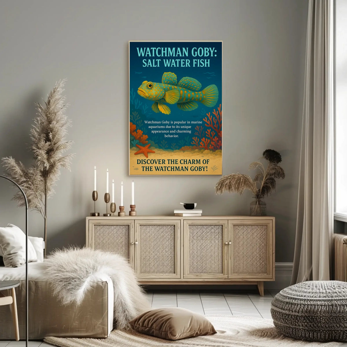 Watchman Goby Salt Water Fish Poster