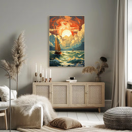 Sailing Into The Sunset Poster PosterGoat