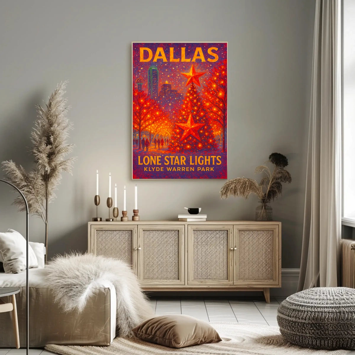 Lone Star Lights At Klyde Warren Park Poster