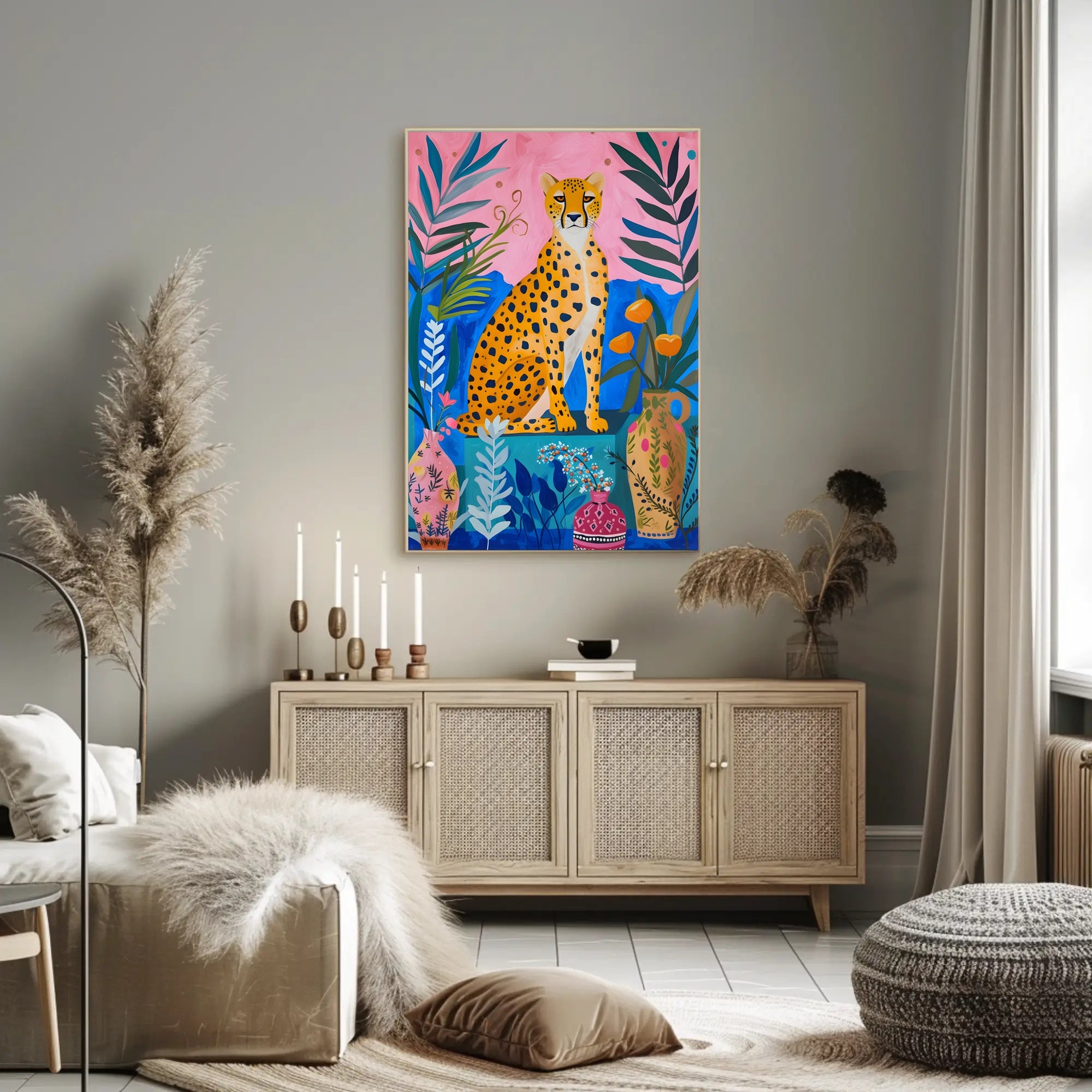Cheetah Jungle Exotic Wildlife Art Poster - Animal Poster PosterGoat