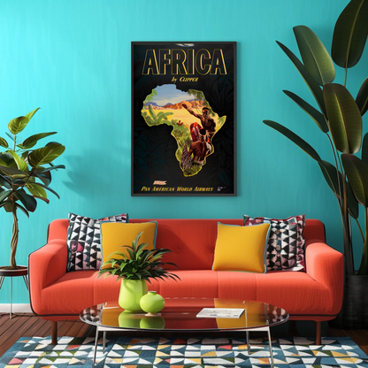 Pan Am Africa Travel Poster