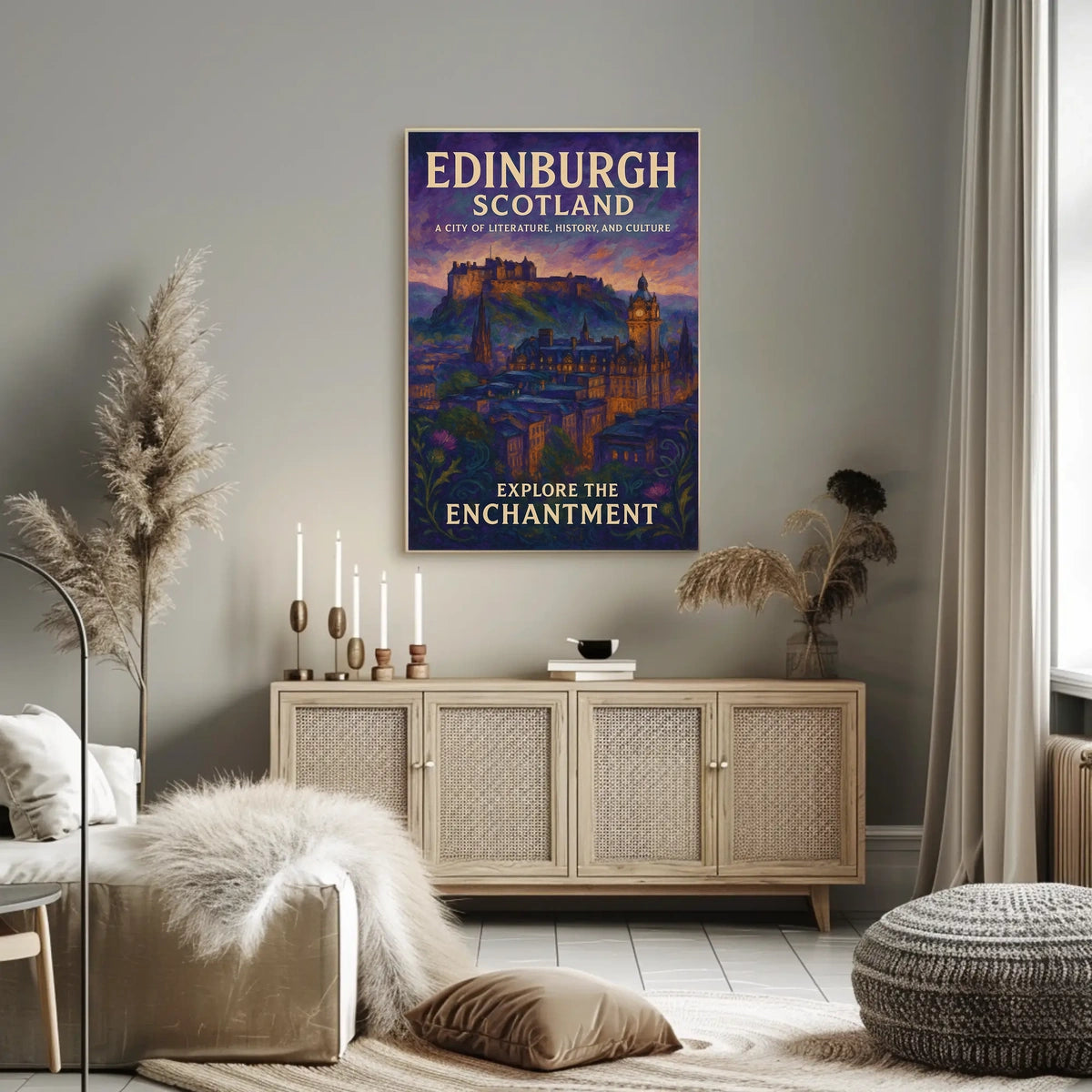 Edinburgh Poster Captivating Wall Art for Travel Lovers