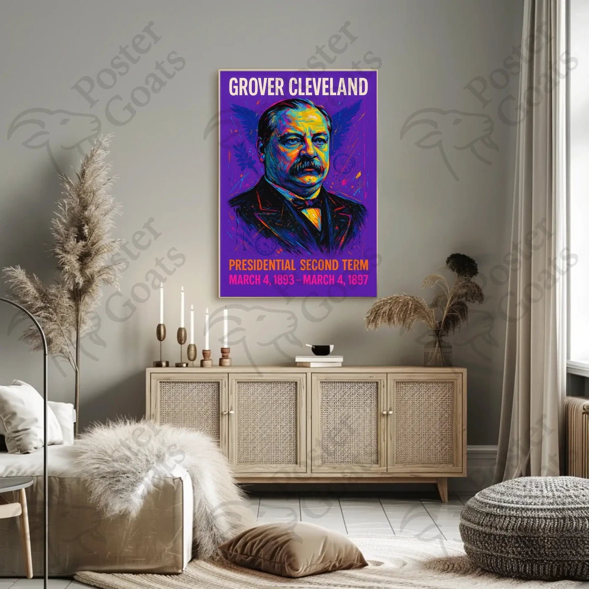 Grover Cleveland Pop Art Historical or Presidential Poster