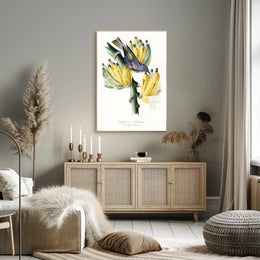Exotic Bird on Banana Plant Poster