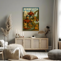 Paul Bunyan Minnesota Icon Poster
