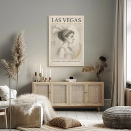 Neoclassical Woman with Las Vegas Poster
