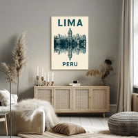 Lima, Peru A Cityscape Reflection Poster