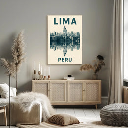 Lima, Peru A Cityscape Reflection Poster