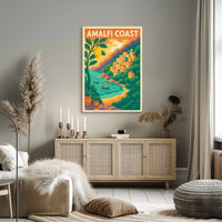 Amalfi Coast Dreamscape Poster For Coastal Decor Lovers