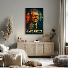 Jimmy Carter 39th President of the United States Double Exposure Poster