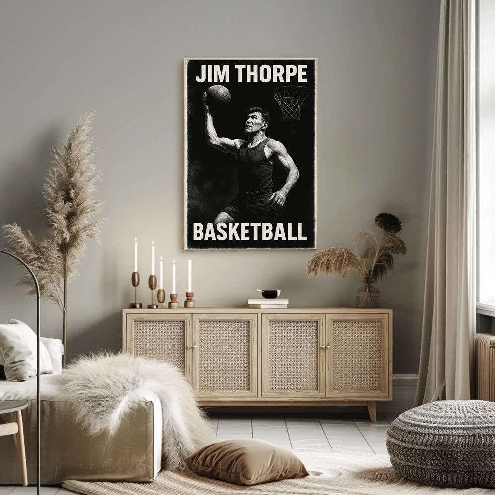 Jim Basketball Enthusiast Abstract Art Poster