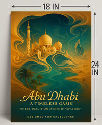 Abu Dhabi Timeless Oasis Elegance Cityscape Poster