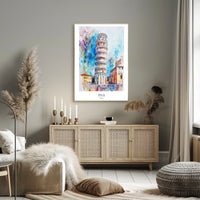 Leaning Tower of Pisa Poster