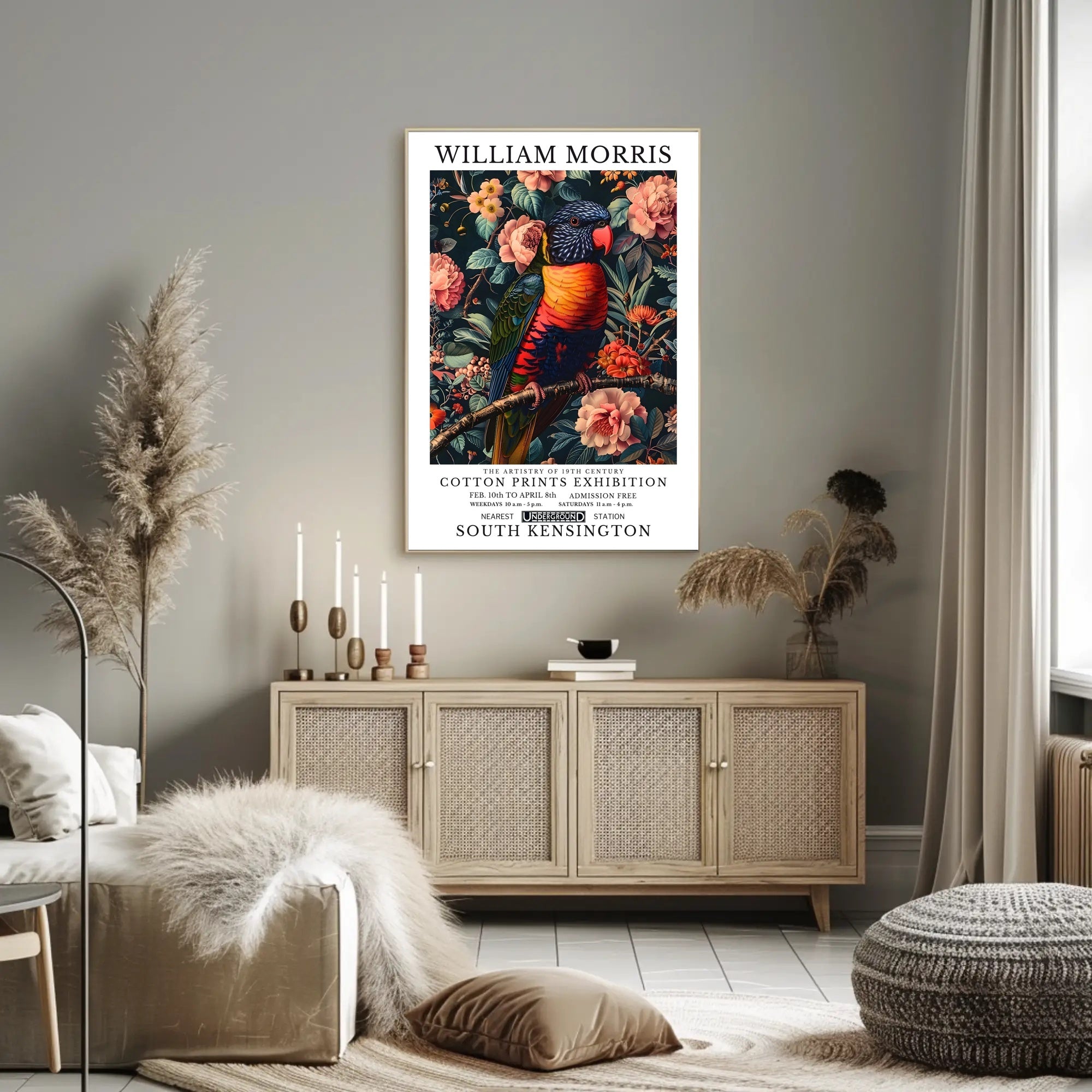 The Artistry of 19th Century Cotton Prints Poster