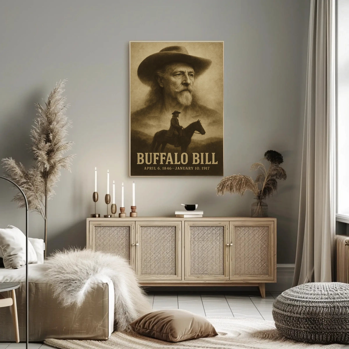 Buffalo Bill Portrait Artwork Chic Historical or Presidential Poster