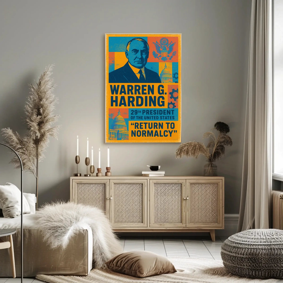 Warren G. Harding 29th President Poster