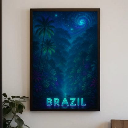 Brazil Amazon Jungle Galaxy Travel Poster