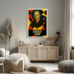 Gerald Ford 38th President of the United States Abstract Pop Poster
