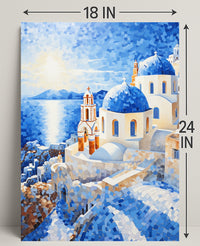 Santorini Mosaic Poster