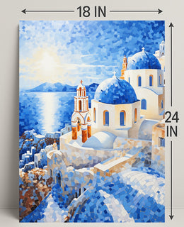 Santorini Mosaic Poster